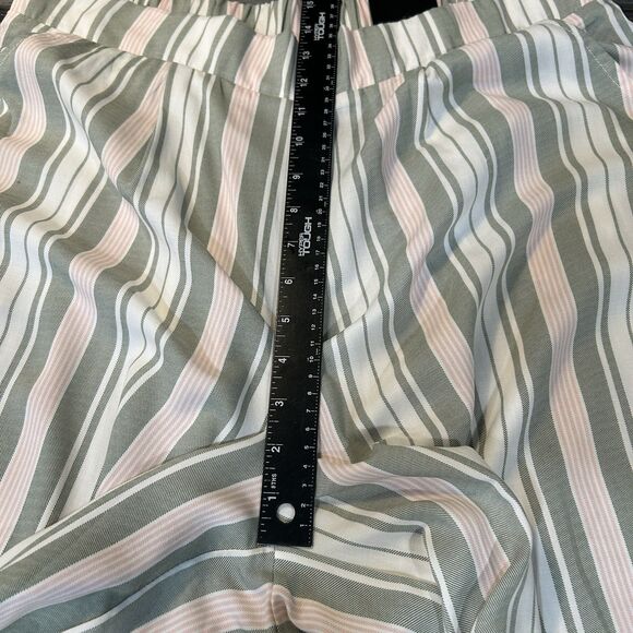 Torrid Womens Pants 1R  (14-16) Pockets Wide Leg Daydream Stripe Cloud Dancer - Picture 9 of 12